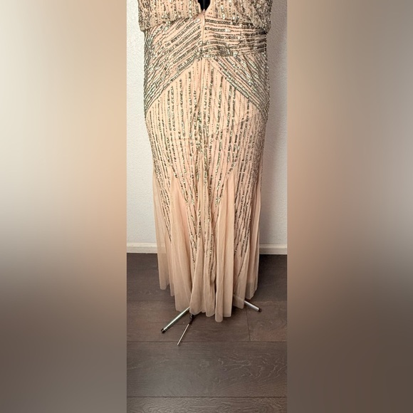 Source Unknown Champagne Beaded Prom Dress - Picture 4 of 9